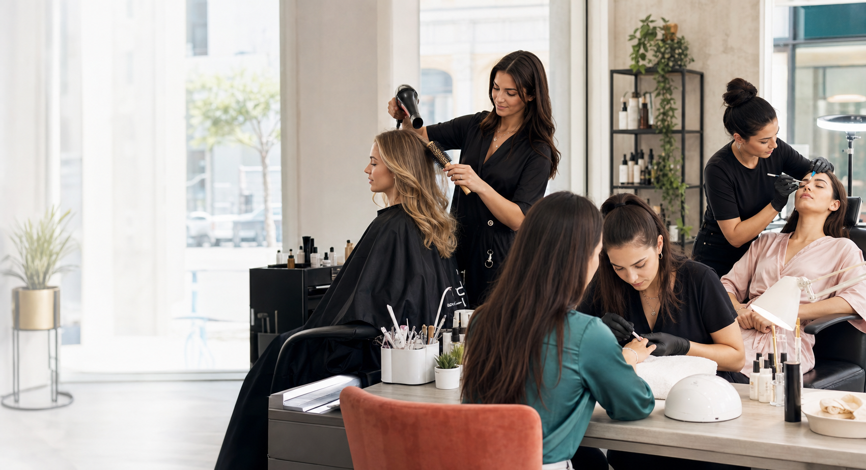 Beauty training studio workspace